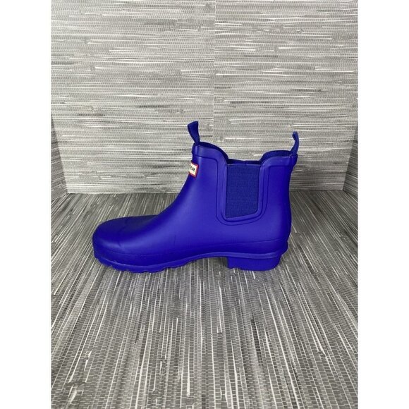 Hunter Womens Original Waterproof Chelsea Rain Boot‎ Blue Size 4B - Picture 4 of 8